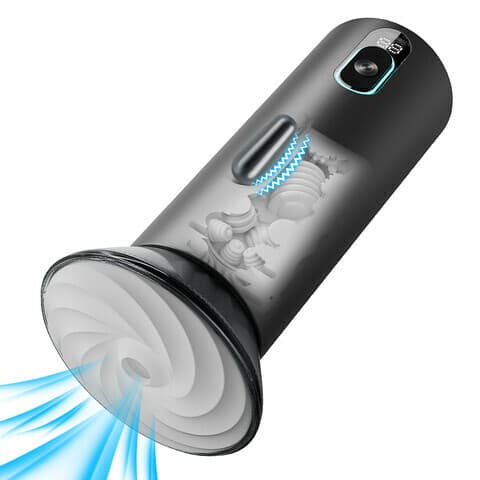Bliss - 9 Suction Modes Powerful Vibration 2.8x Wide Sleeve Electric Male Masturbator Cup