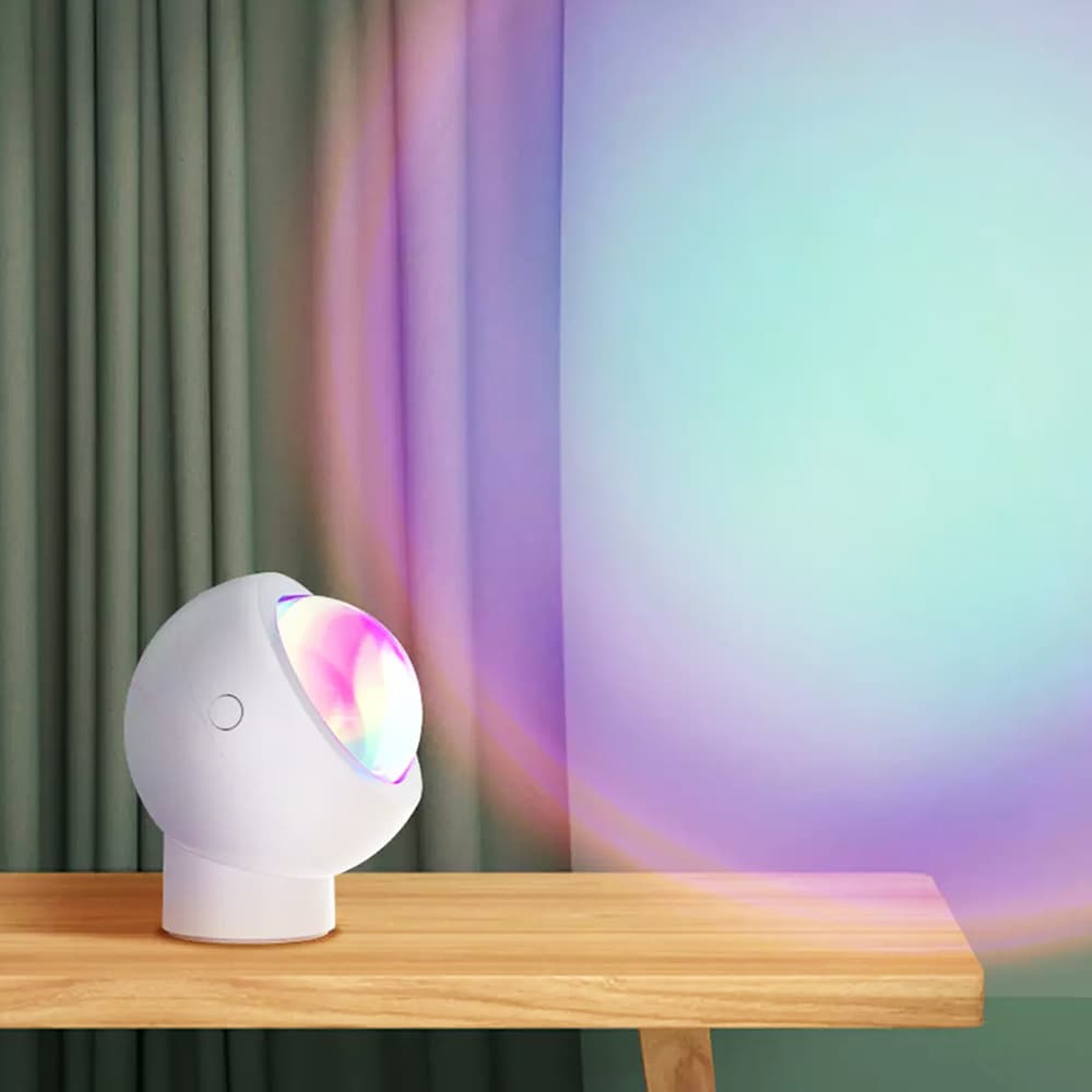 Yeelight LED Rainbow Sunset Atmosphere Lights Night Light 360 Degree Rotation Desk Lamp with Magnetic Base - Blue