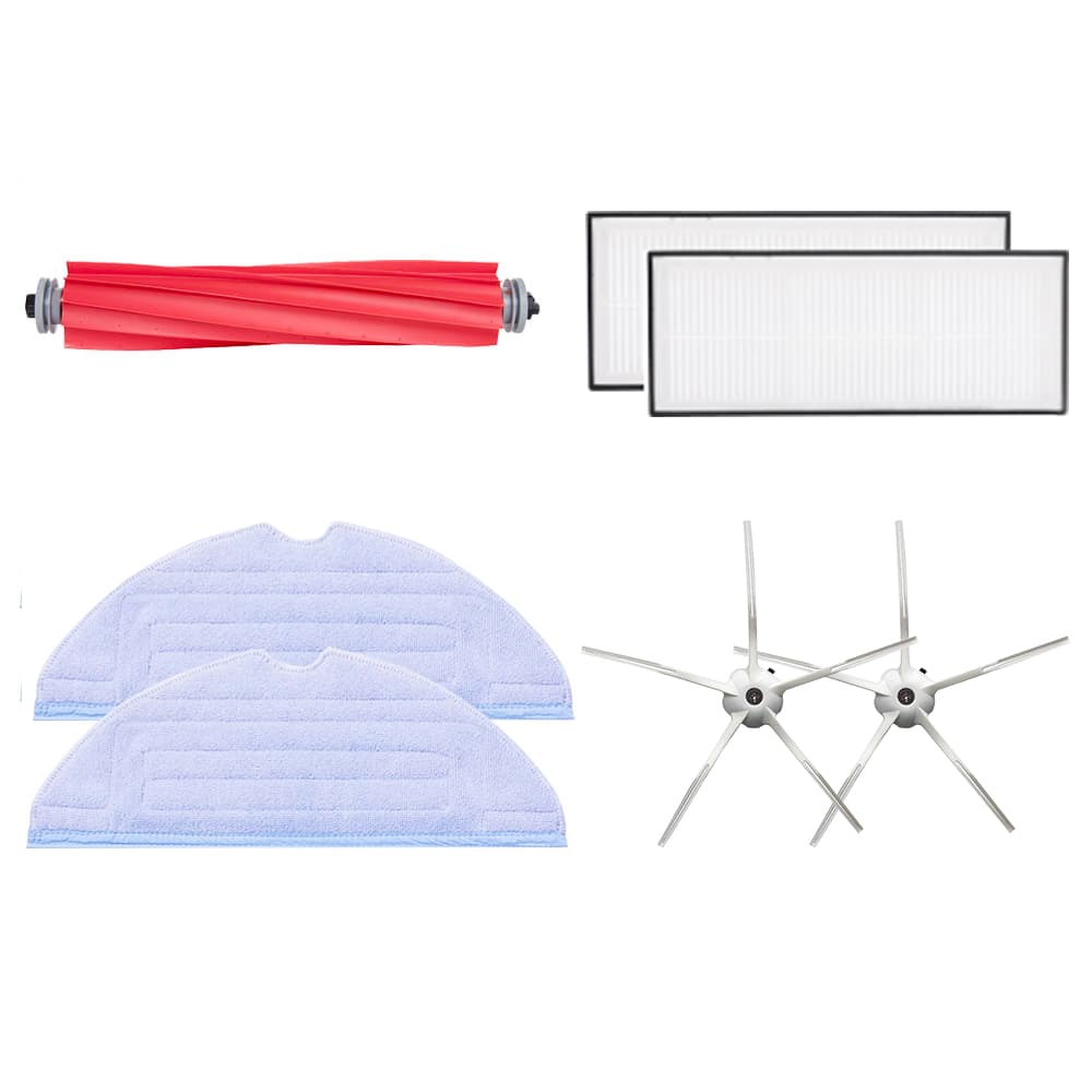 Original Roborock S7 Accessories Set White (1 x Main Brush + 2 x Side Brush +2 x Mop Cloth + 2 x Filter)