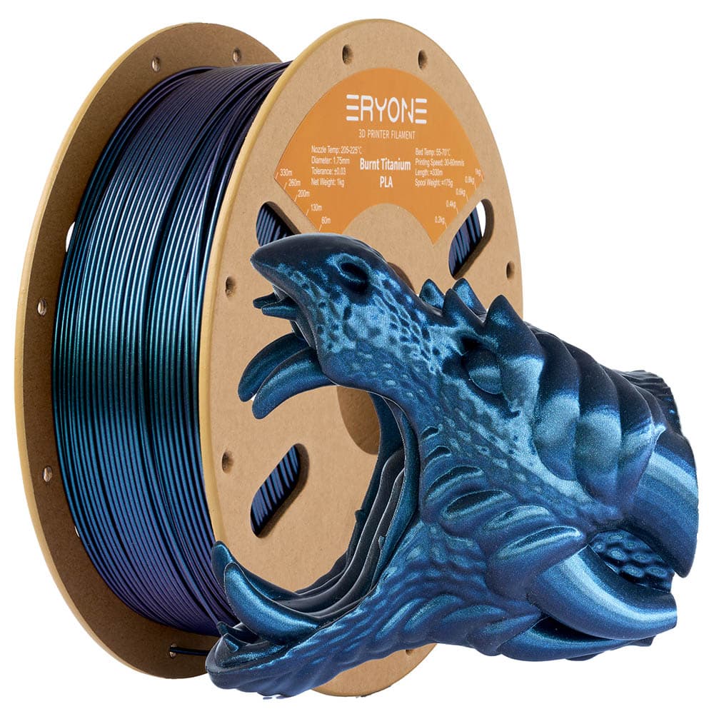 Filament do drukarek 3D ERYONE Burnt Titanium PLA 1kg - niebieski