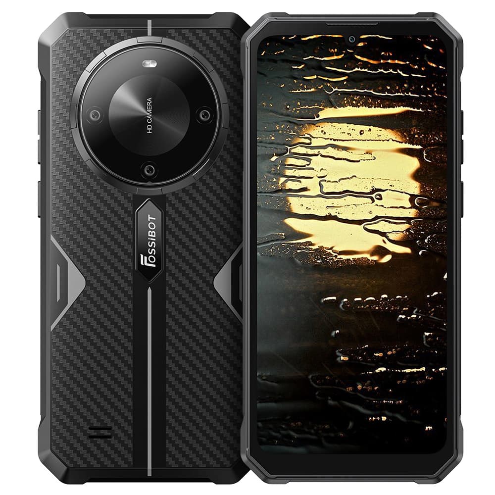 FOSSiBOT F105 6,745 cala HD 12 64 GB Wytrzymały smartfon czarny