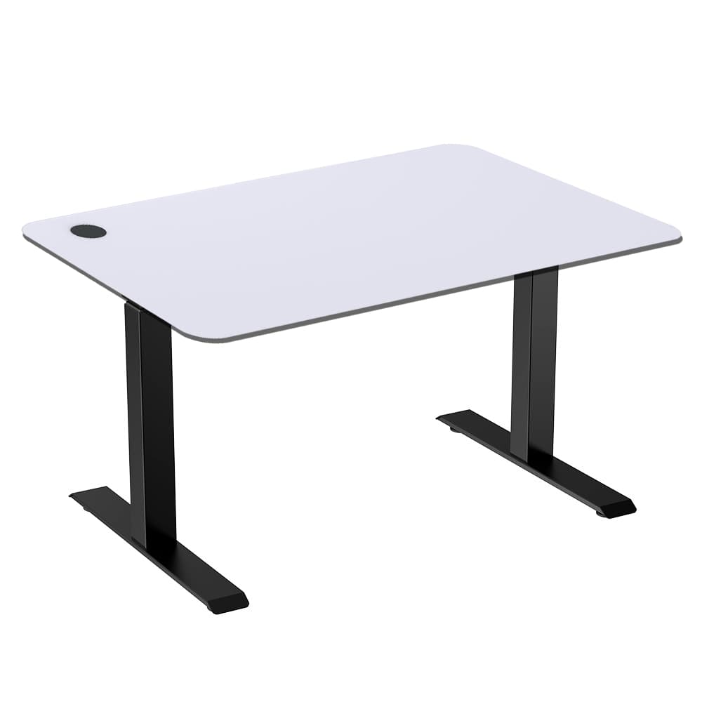 ACGAM JSZ-3 Rama biurka stojącego z regulacją wysokości Czarna 40*60*1,8 CM Blat MDF Biały