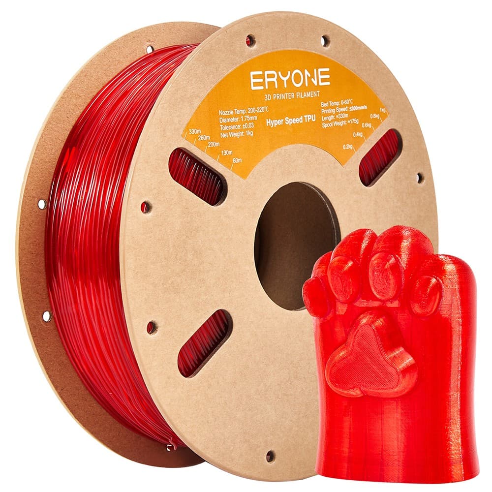 Filament ERYONE High Speed TPU 1 kg - Przezroczysty czerwony