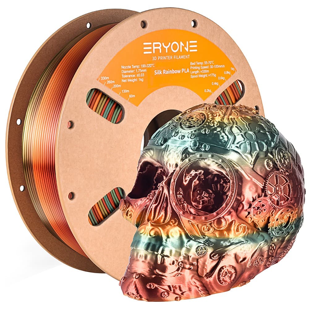 Filament PLA ERYONE Silk Rainbow 1kg - Steampunk Rainbow