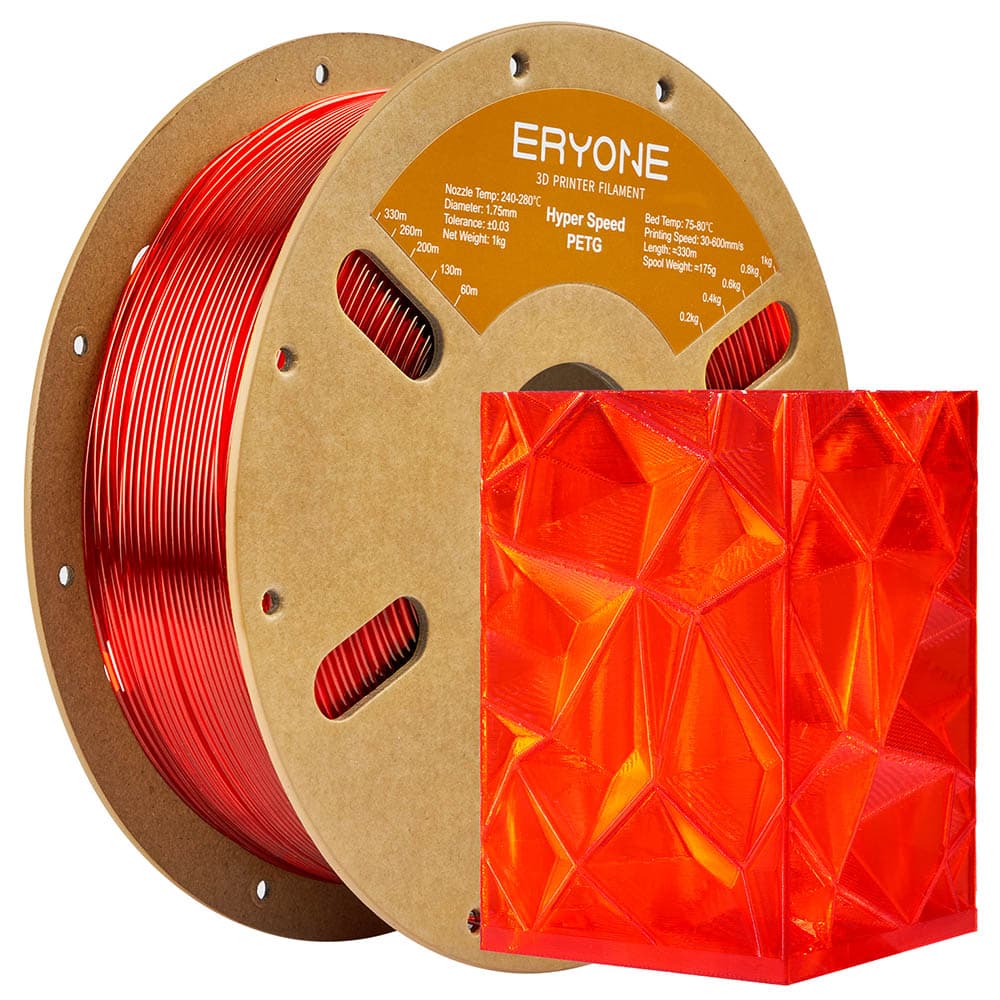 Filament PETG ERYONE High Speed, 1 kg - Przezroczysty czerwony