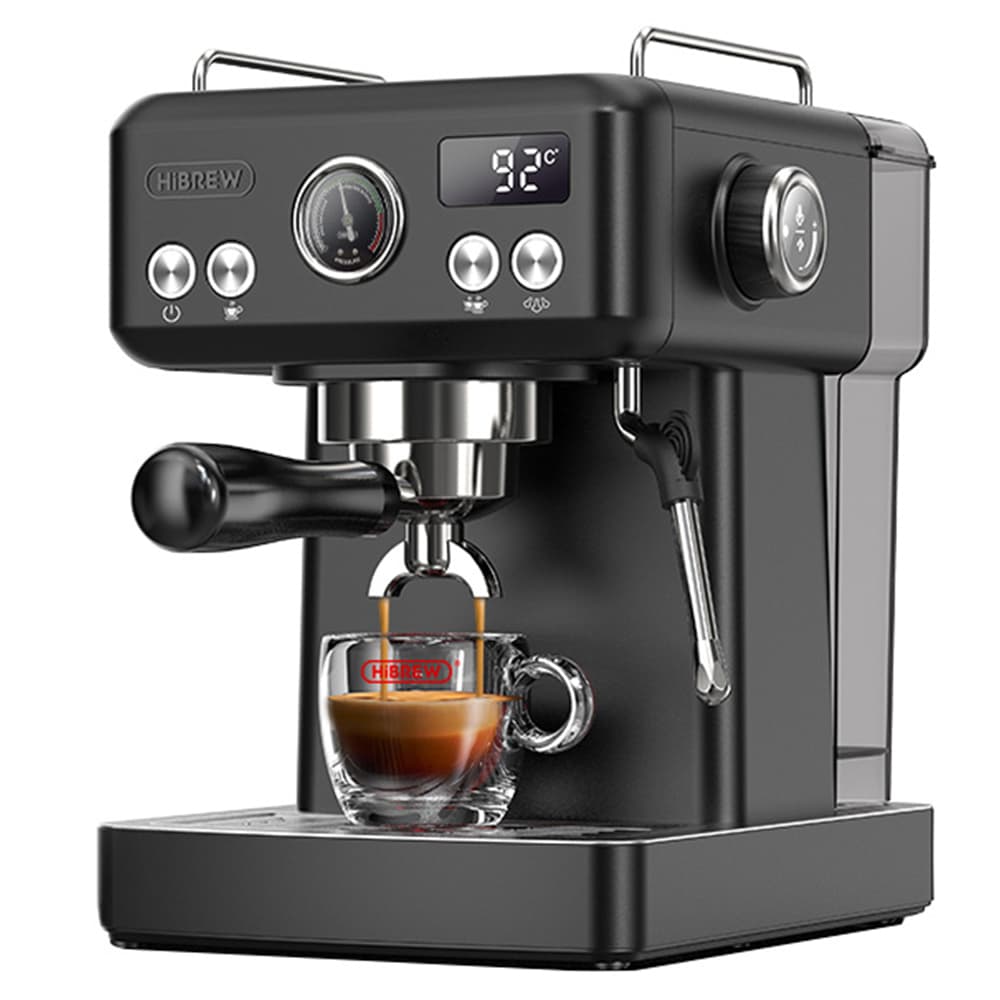 HiBREW H10A Półautomatyczny Ekspres Do Kawy Espresso, 19 Bar, Zimna/Gorąca Kawa - Adamantine Black