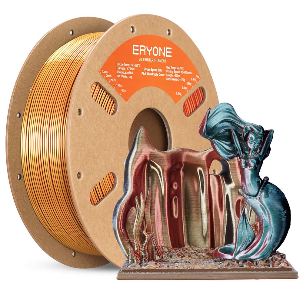 Filament ERYONE High Speed Four-color Silk PLA, 1 kg - Gorgeous Harmony (czarny)