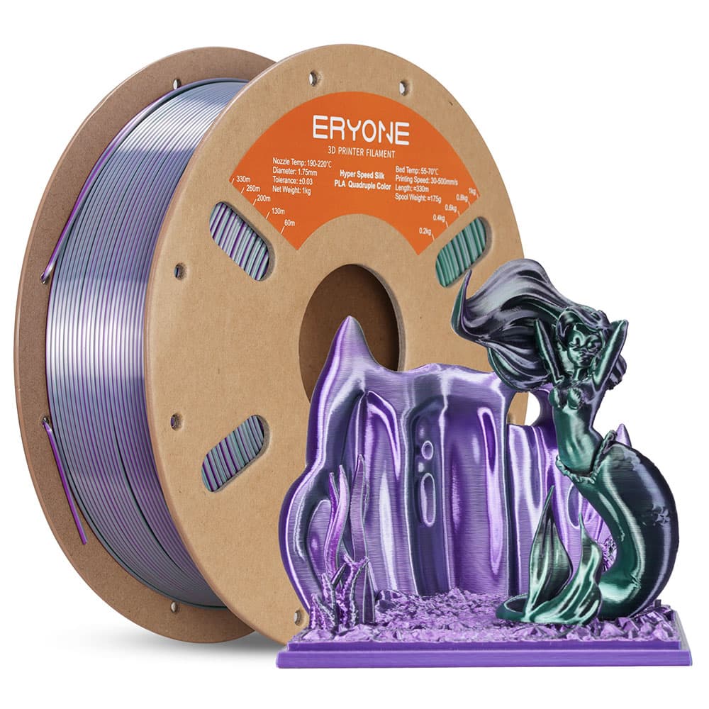 Filament ERYONE High Speed Four-color Silk PLA, 1 kg - Royal Essence (czarny)