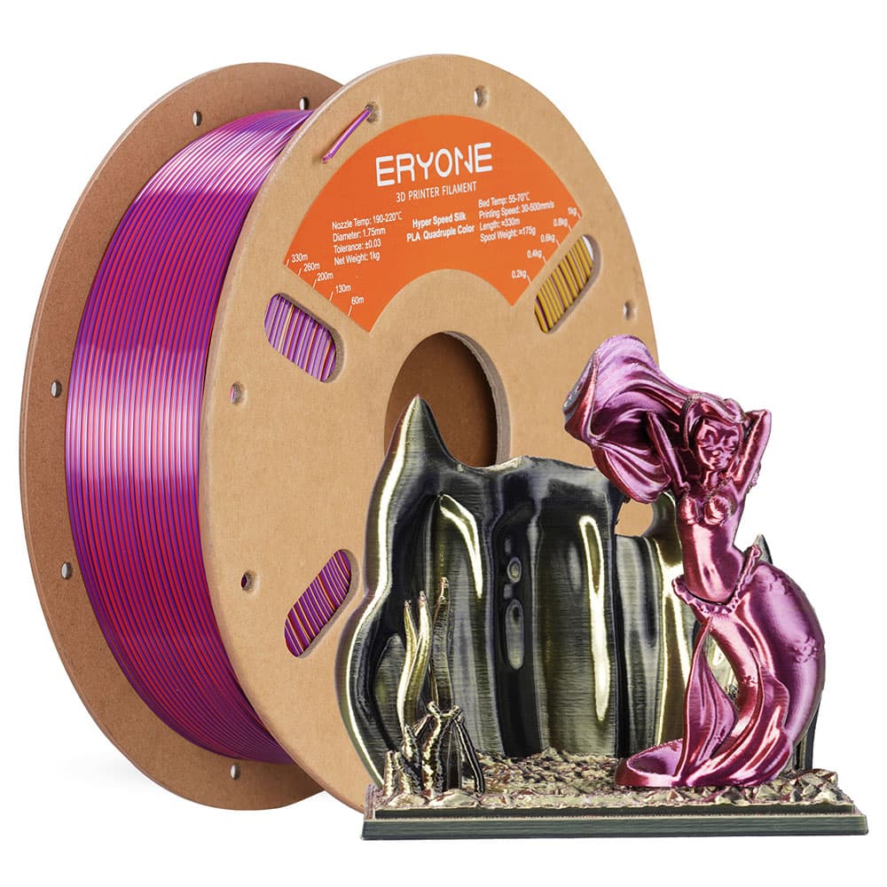 Filament ERYONE High Speed Four-color Silk PLA, 1 kg - Twilight Glow (czarny)
