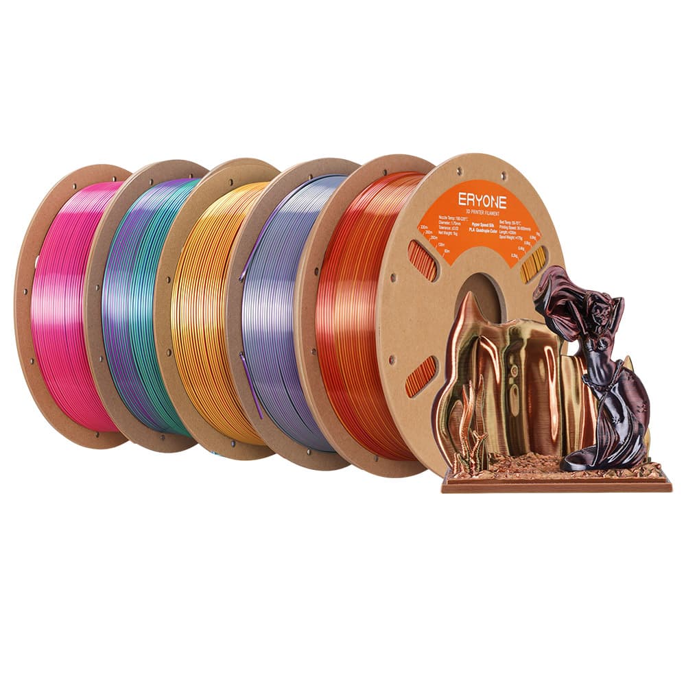 5 kg ERYONE High Speed 4-kolorowy jedwabny filament PLA - Cold Flame Metallic Frenzy Royal Essence Gorgeous Harmony Aurora Dream
