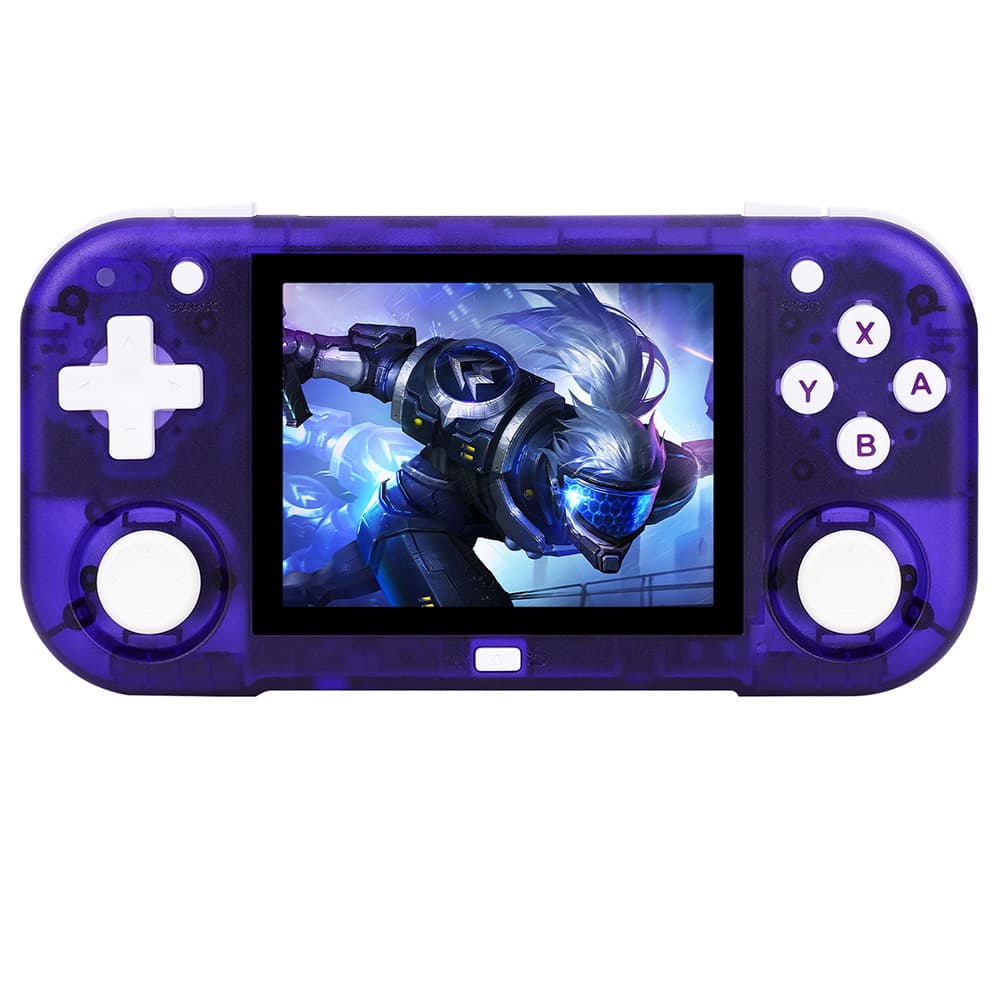 Magicx Mini Zero 28 V2 Retro Game Console, 2,8-calowy ekran IPS 640-480, 7 godzin odtwarzania, 128 GB pamięci masowej - fioletowy