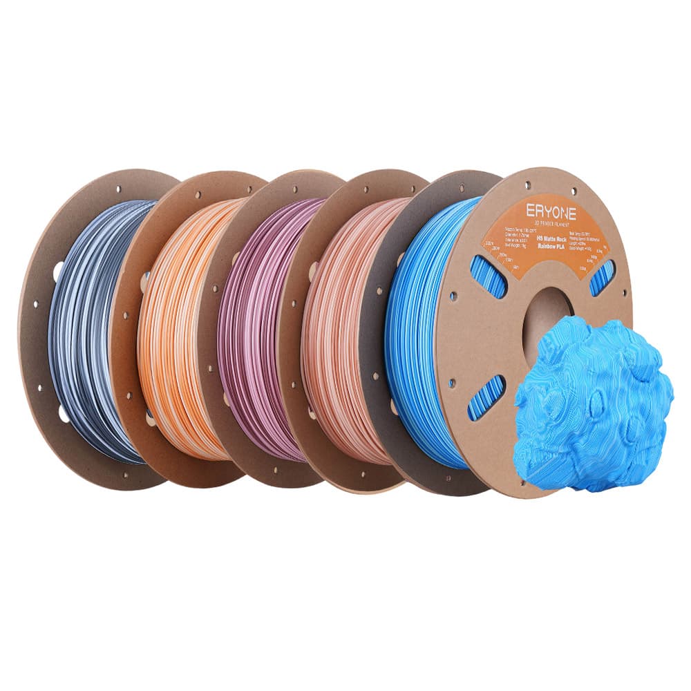 5 kg ERYONE High Speed PLA Matte Twisted - 1 kg Grand Canyon/ Navajo Pottery/ Arctic Blue/ Salt Flat/ Maple Amber