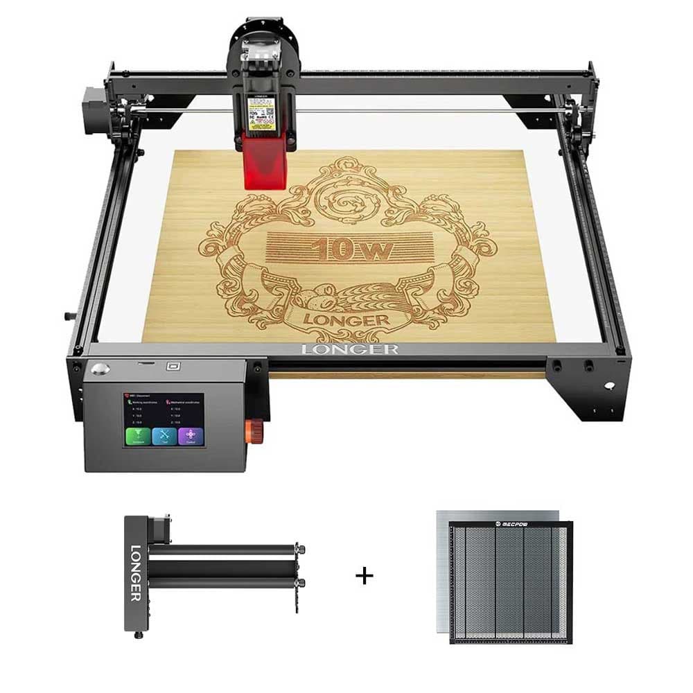 LONGER RAY5 10W Laser Engraver Laser Bed Rotary Roller