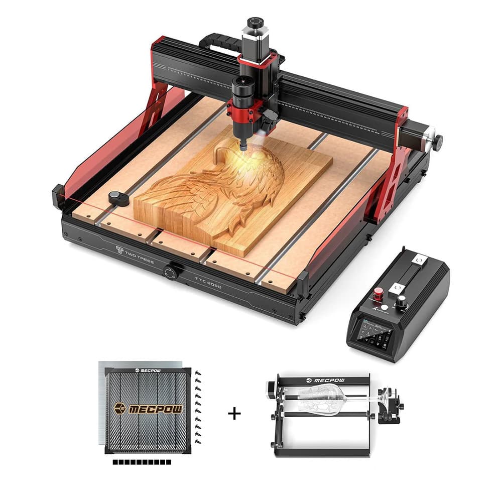 TWO TREES TTC6050 CNC Router Machine + Laser Bed + Rotary Roller