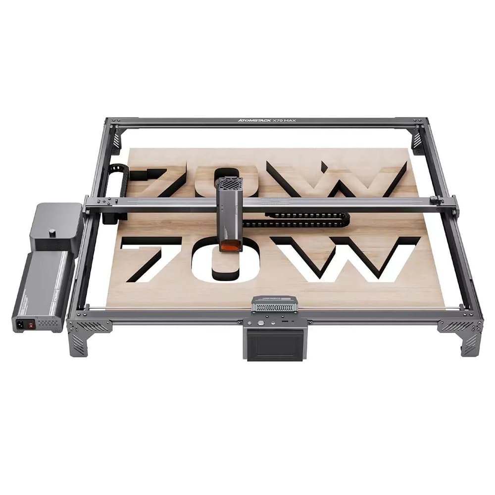 Grawerka laserowa AtomStack X70 Max 70W, dokładność 0,02 mm, autofokus, 800 x 850 mm