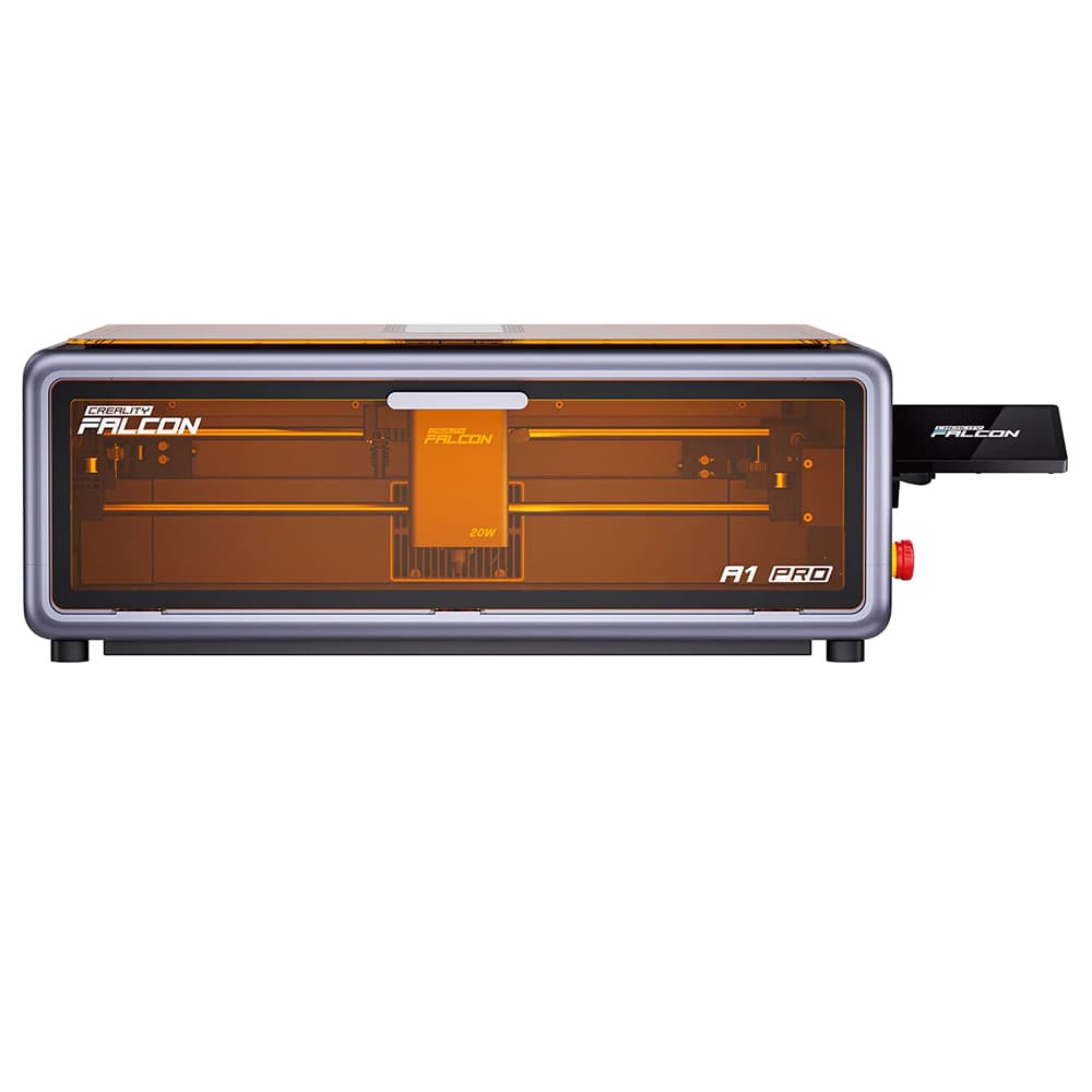 Ploter laserowy Creality Falcon A1 Pro 20 W, kamera AI, prędkość 600 mm/s, ekran dotykowy 4,3 cala, 358 x 268 mm, kolor szary