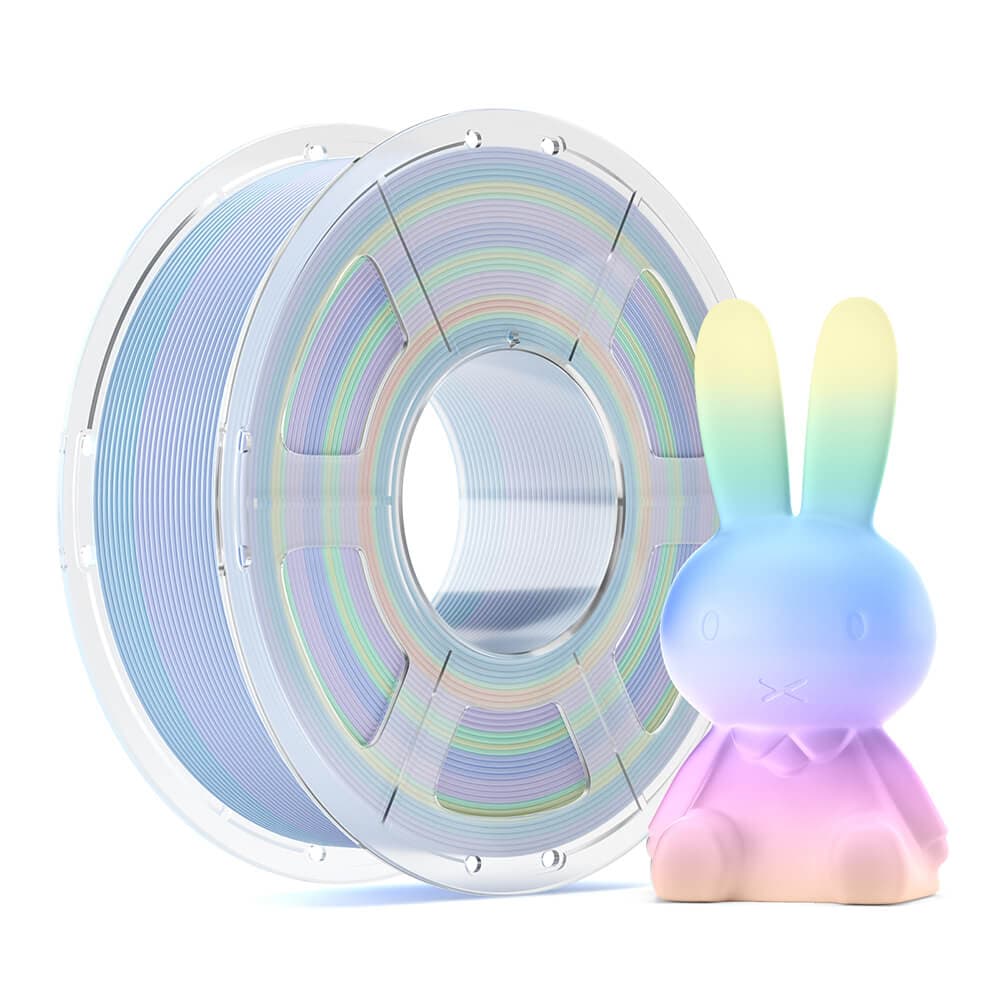 Filament Mecpow High Speed PLA matowy tęczowy, 1 kg - Ciasto kremowe