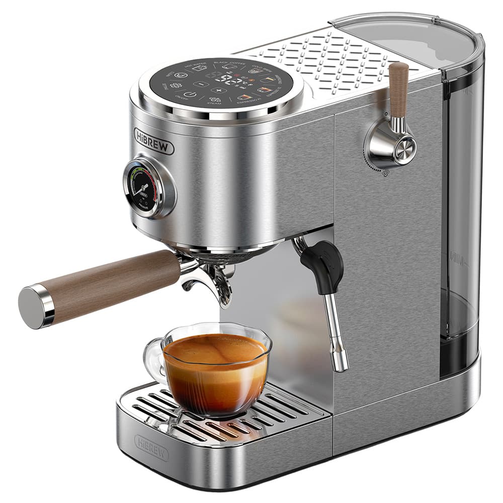 HiBREW H13 Półautomatyczny ekspres do kawy srebrny