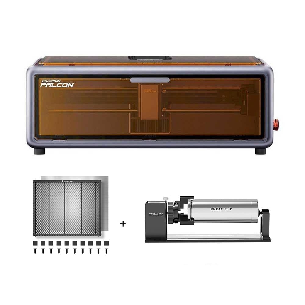Zestaw laserowy Creality Falcon A1 10W FDA klasy 1 z obrotowym stołem laserowym