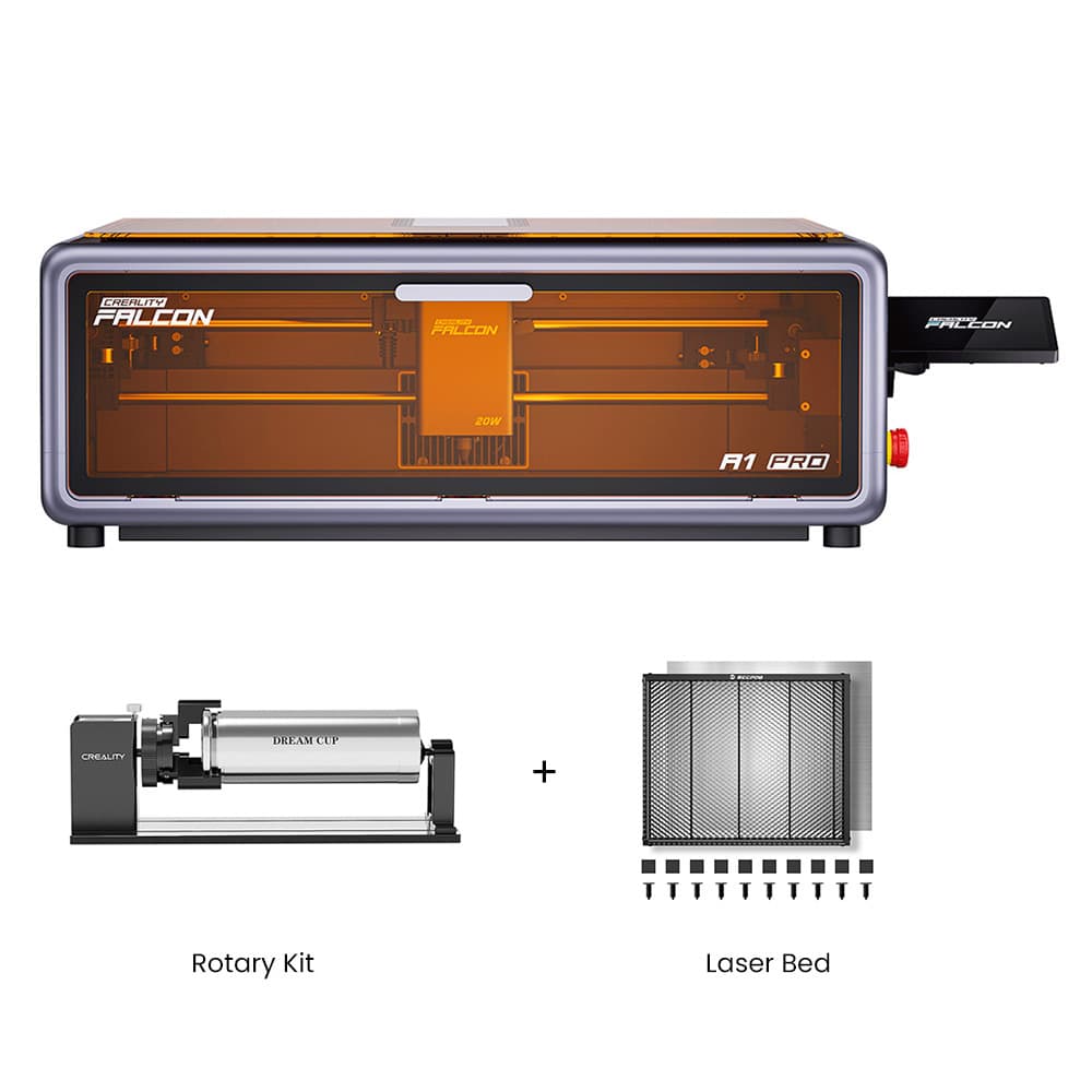 Zestaw laserowy Creality Falcon A1 Pro 20W z obrotowym stołem laserowym