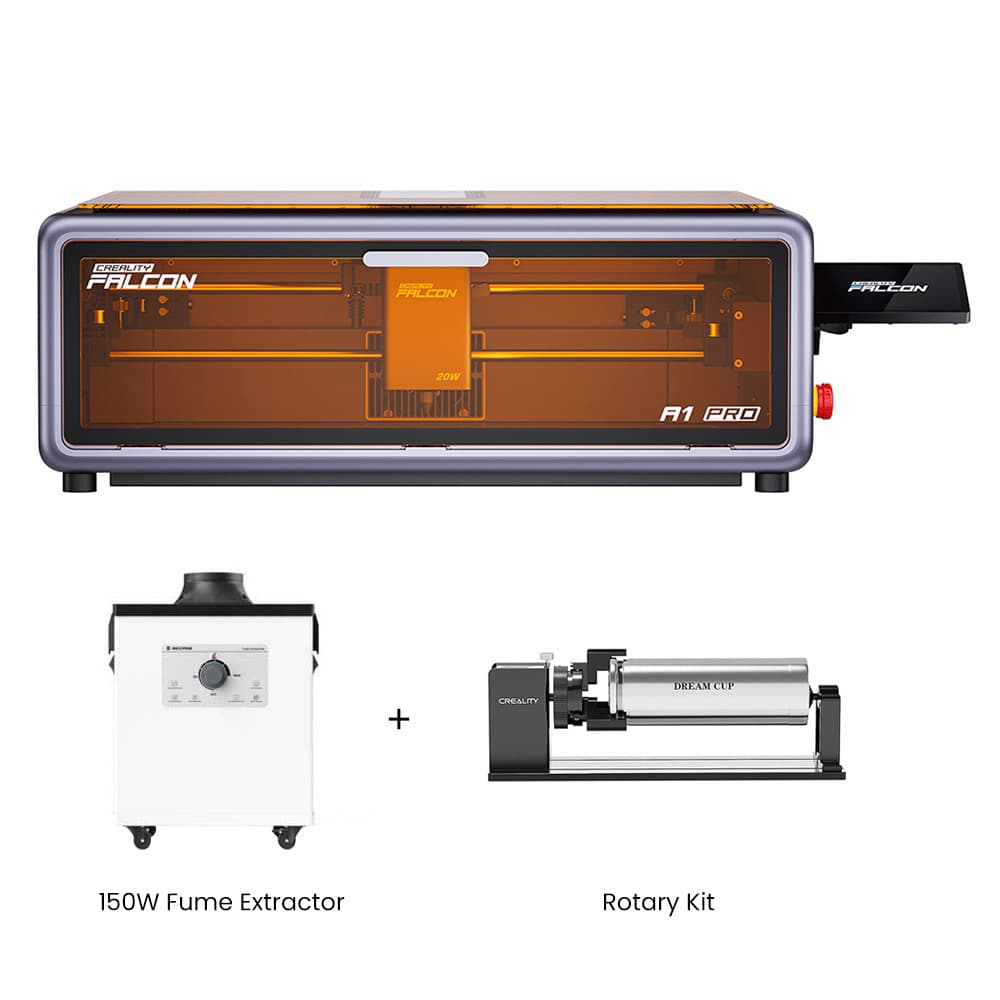 Zestaw Creality Falcon A1 Pro 20W Laser Rotary Kit 150W Odciąg oparów