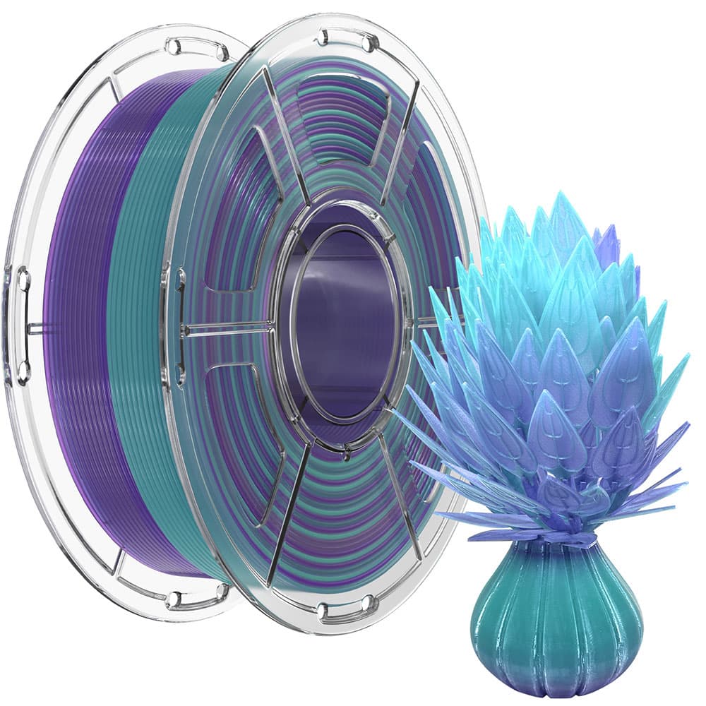 Filament PETG Mecpow High Speed, 1 kg – zielono-fioletowy