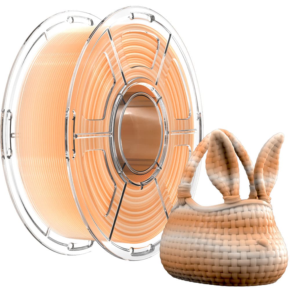 Filament PETG Mecpow High Speed, 1 kg - pomarańczowo-biały