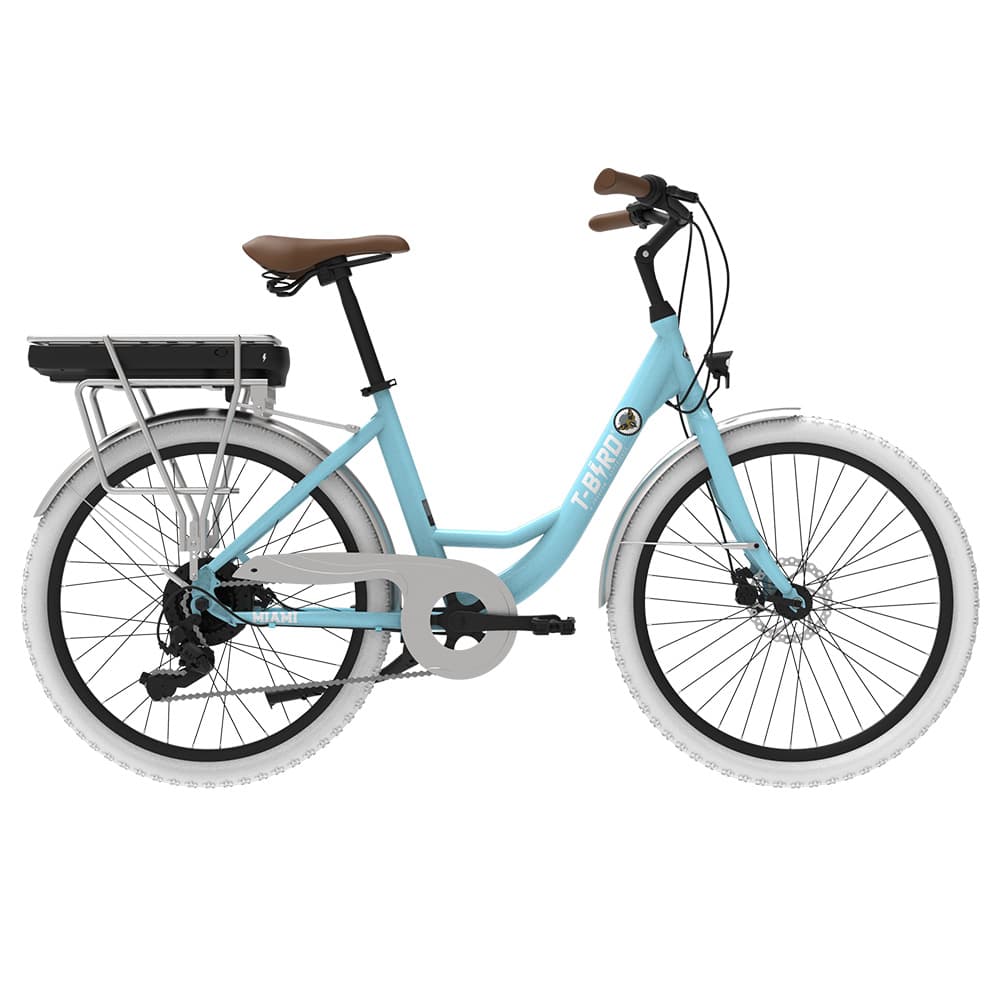 Rower elektryczny Miami-26 250 W 36 V 14,4 Ah 25 km/h niebieski