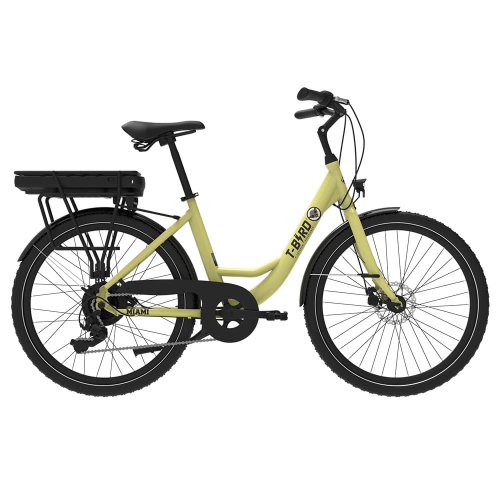Rower elektryczny Miami-26 250 W 36 V 14,4 Ah 25 km/h Żółty