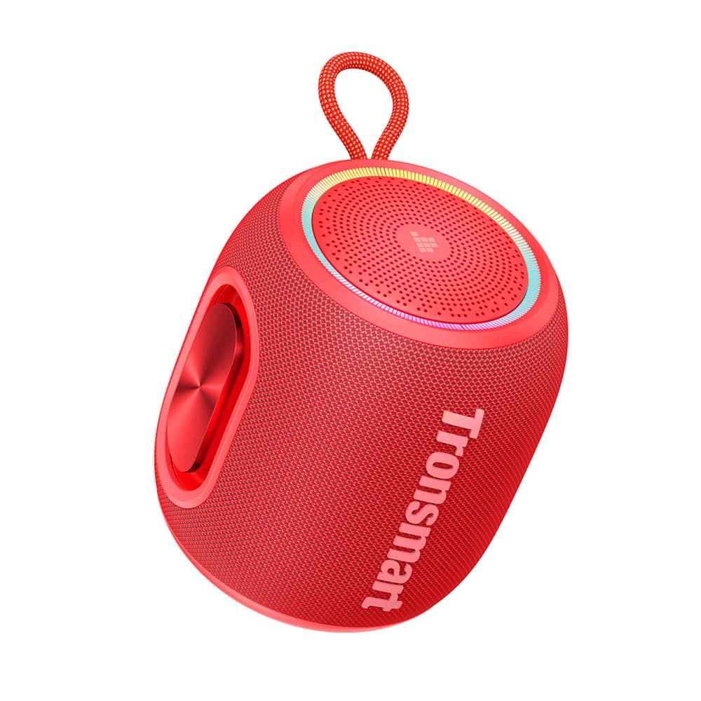 Tronsmart T8 Mini przenośny głośnik zewnętrzny, moc wyjściowa 16 W, do 20 godzin pracy na baterii, wodoodporność IPX7 – kolor czerwony