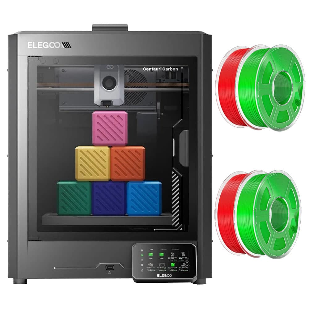 Drukarka 3D Elegoo Centauri Carbon 4 kg HS PETG Filament - 2 kg Czarny/Smoke Grey