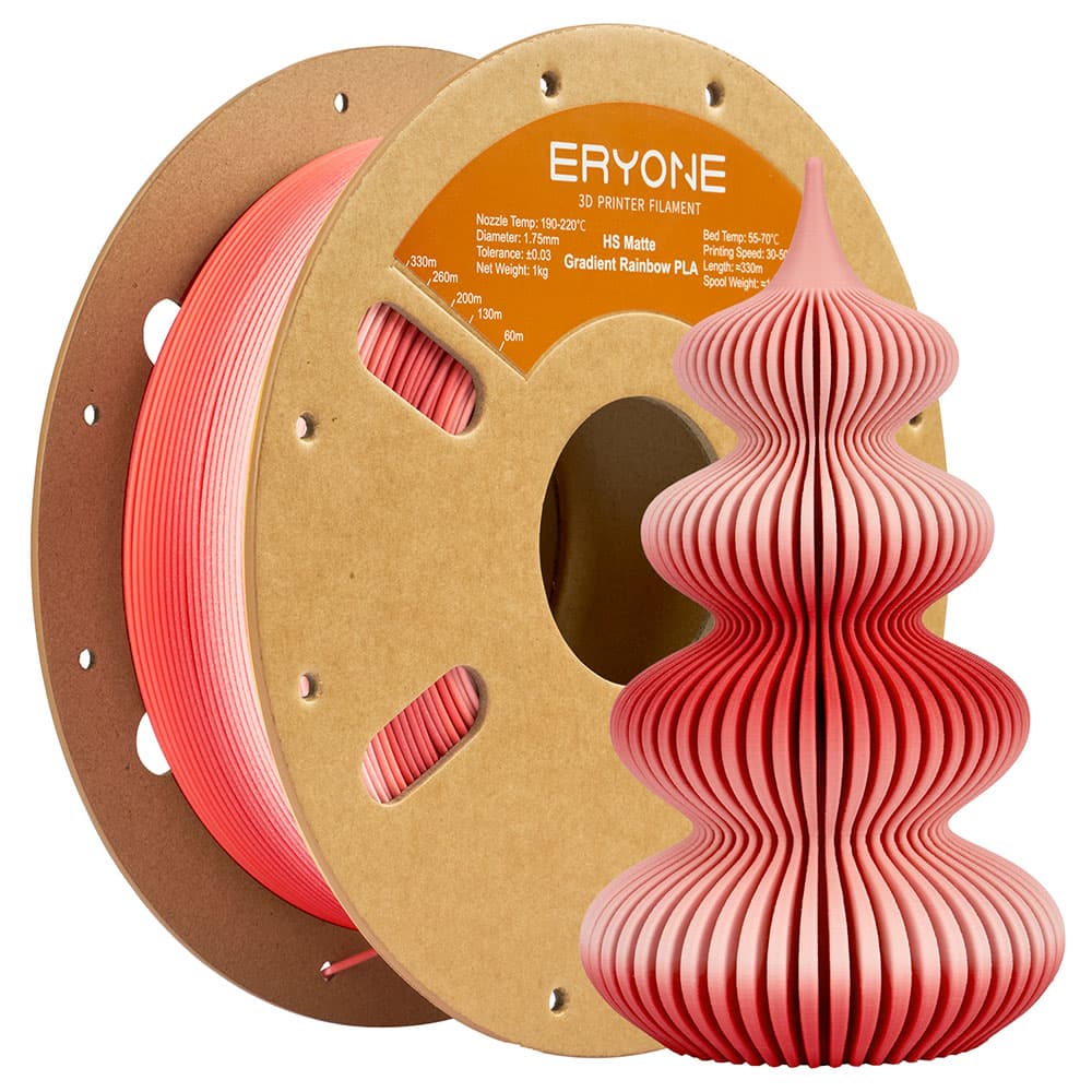 Filament PLA ERYONE High Speed Matte Gradient, 1 kg – czerwony