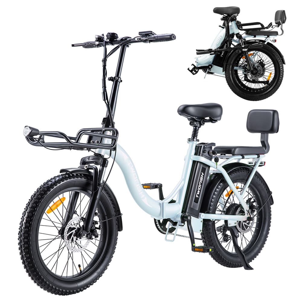 TWOFISH TF02 Electric Bike 250W 36V 17.8Ah 25km/h Light Blue