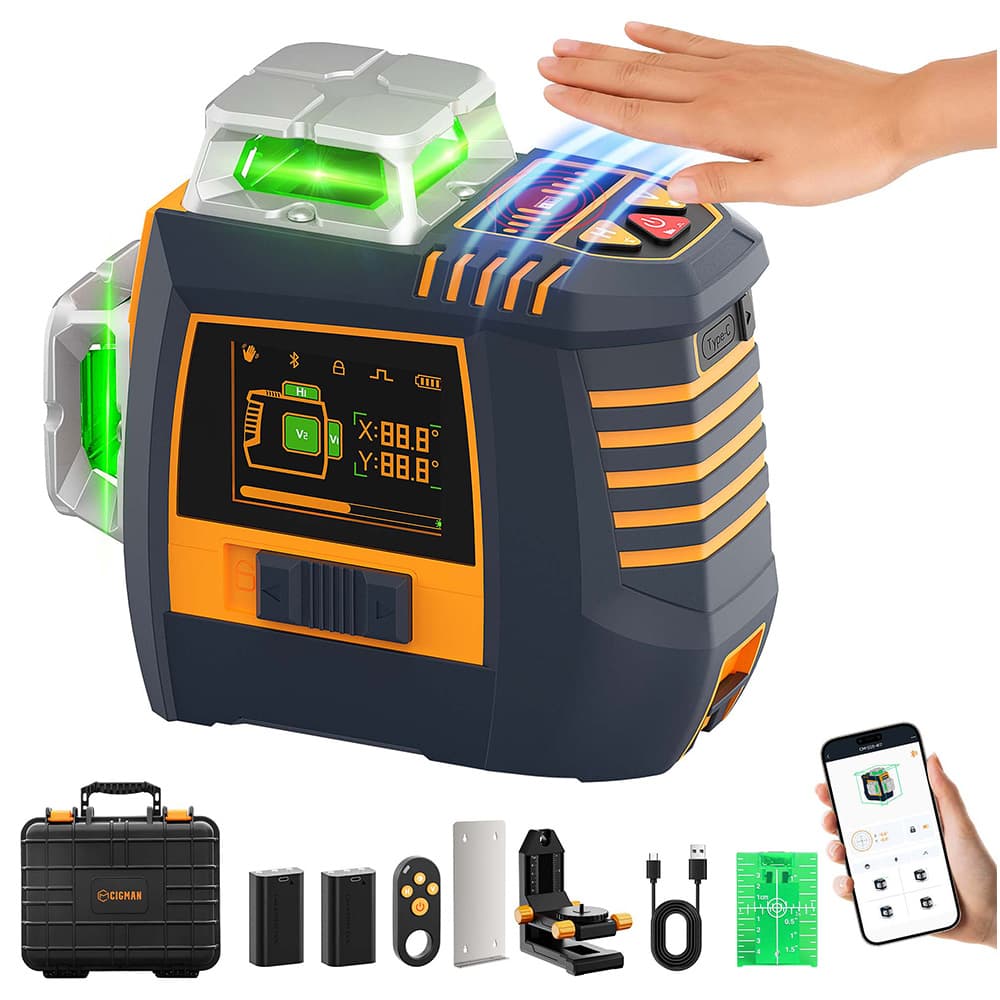 CIGMAN CM-S05 Poziomica laserowa sterowana gestami 12 linii