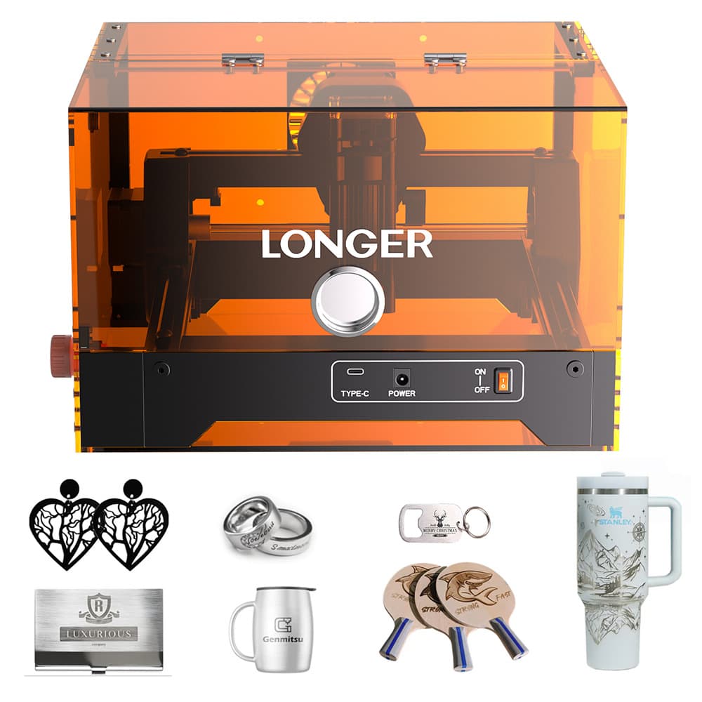 LONGER Ray5 MiniS 2.5W Enclosed Laser Engraver US Plug — image 1