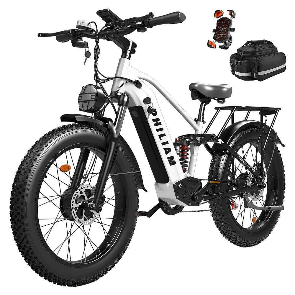 Bicicleta eléctrica PHILIAM F3 PRO con doble motor, 1000 W*2, 52 V, 23 Ah.