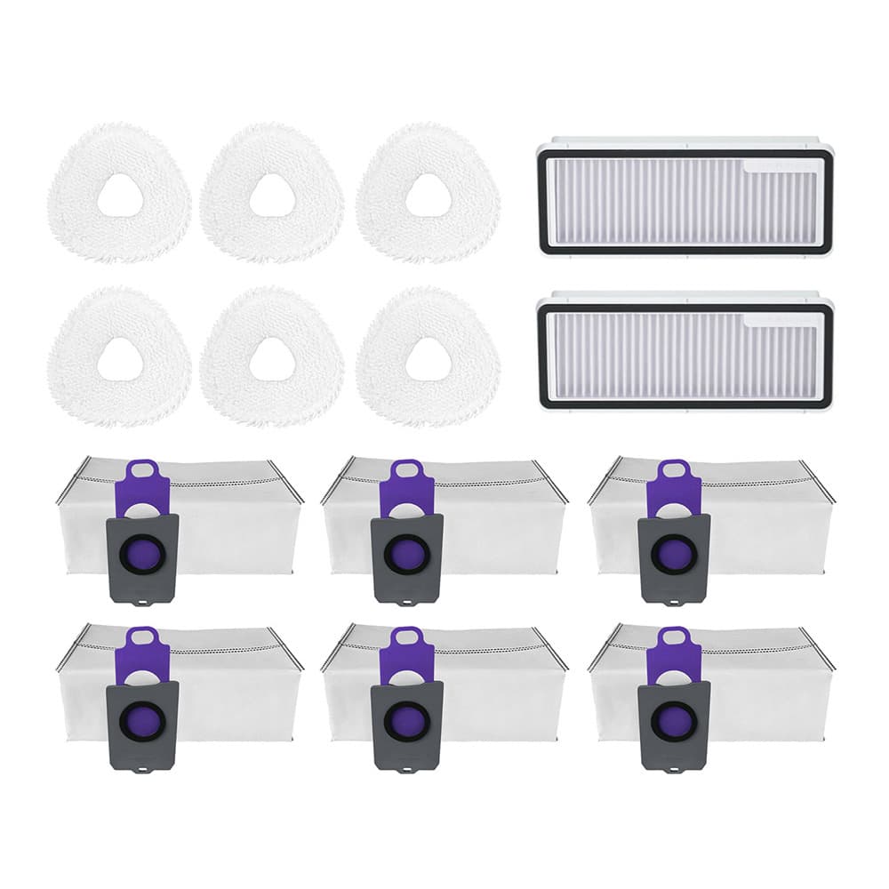 Accessories Pack Compatible for Narwal Freo Z Ultra ( 6Pcs Dust Bags+6Pcs Mop Pads+2Pcs Dust Bin Filter)