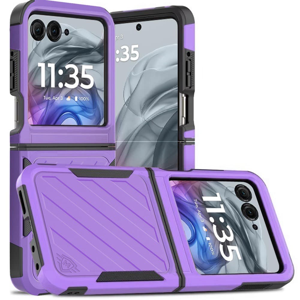 TEMU For Motorola 2024 Lined Shockproof Dual Layer Hybrid Phone Cover Case
