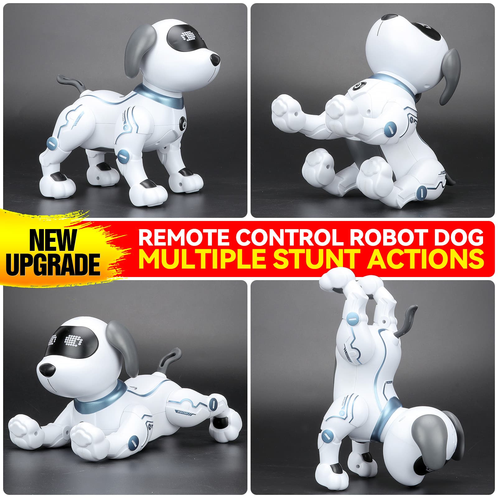 TEMU Rc Robot Dog For Kids Remote Control Stunt Dog With Interactive Intelligent Robo For Kids Can Sing Dance And Programming Great Christmas New Year Gift For Children