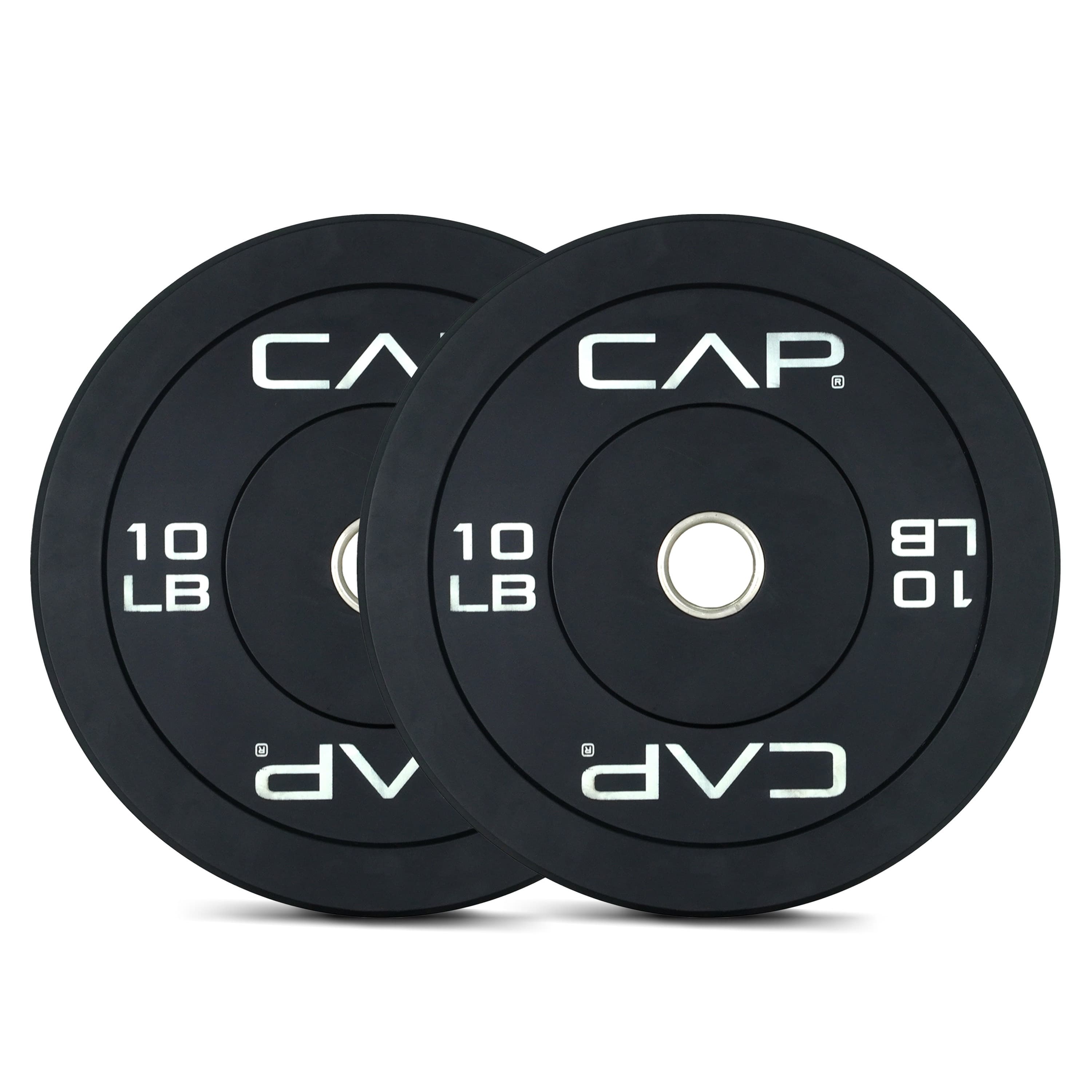 TEMU 2-inch Bumper Plate, Rubber Weight Plate With Steel For Weightlifting, Strength Training, 10 Lb (set Of 2)