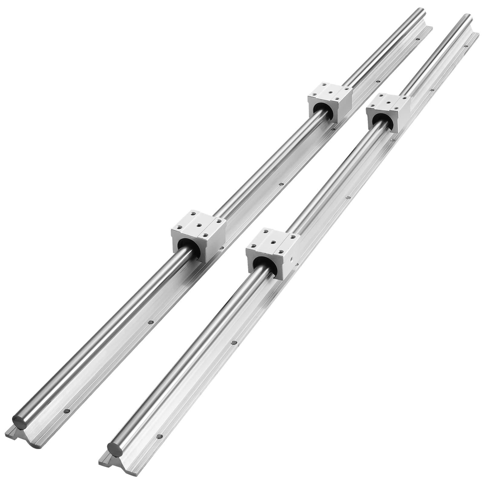 TEMU Vevor Linear Guide Rail Set, Sbr12 1000mm, 2 Pcs 39.4 In/1000 Mm Sbr12 Guide Rails And 4 Pcs Sbr12uu Slide Blocks, Linear Rails And Bearings Kit For Automated Machines Cnc Router Machines