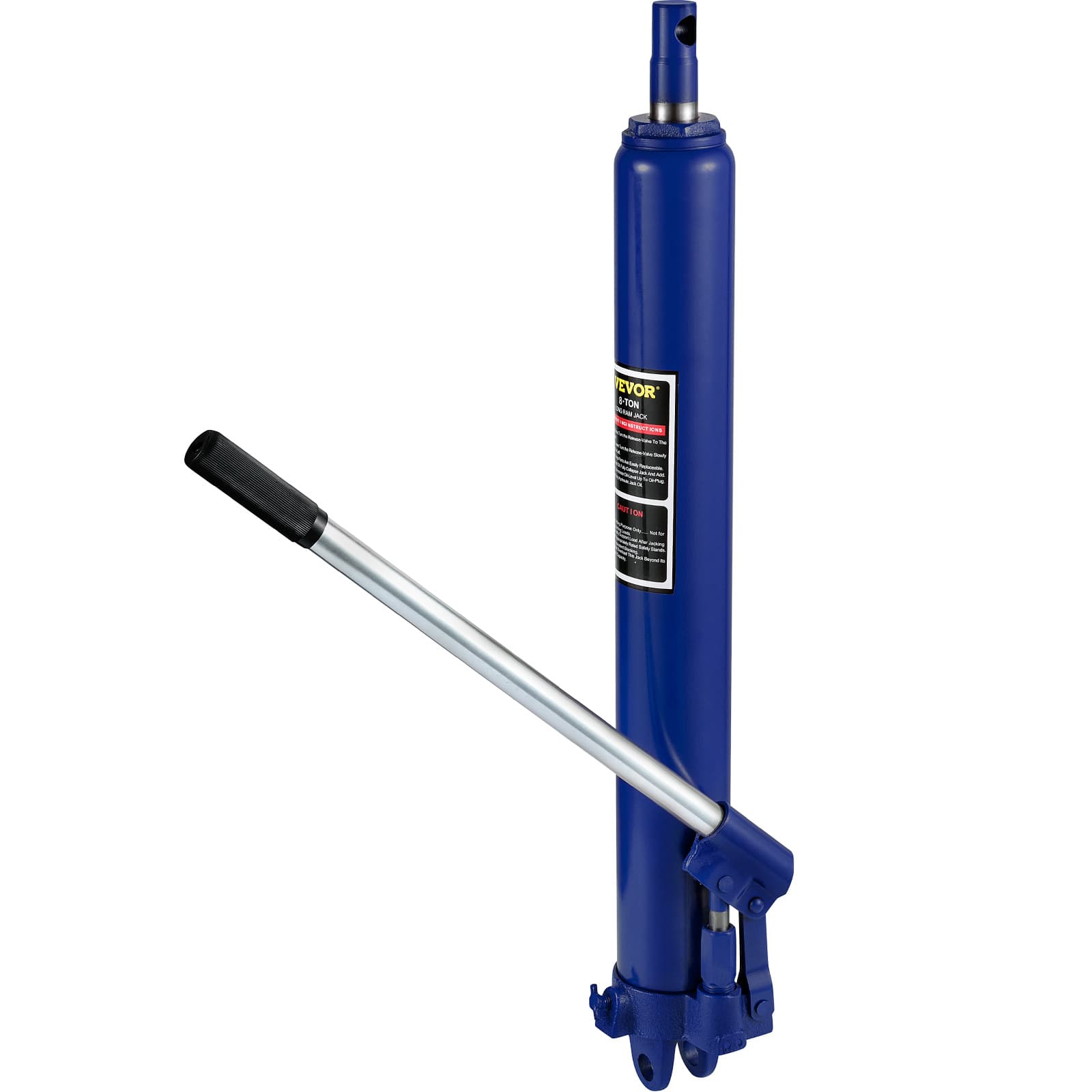 TEMU Vevor Hydraulic Long , 8 /17363 Lbs Capacity, With Single Piston Pump And Clevis Base, Manual W/handle, For Garage/shop , Engine Lift Hoist, Blue