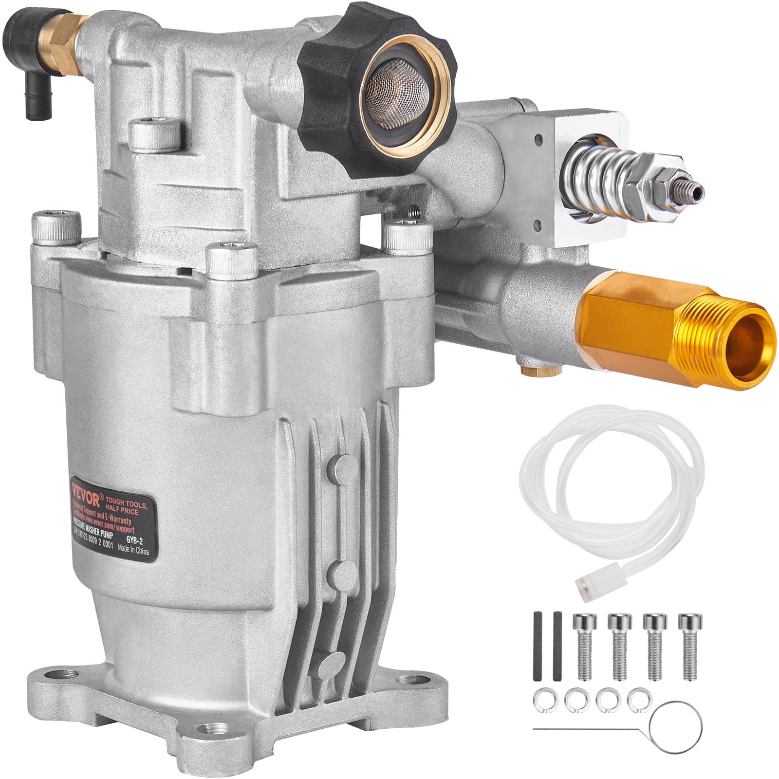TEMU Vevor Pressure Washer Pump, 19 Mm Shaft Horizontal, 3400 Psi, 2.5gpm, Replacement Power Washer Pumps Kit, Parts Washer Pump, Compatible With , Ryobi, & , ,