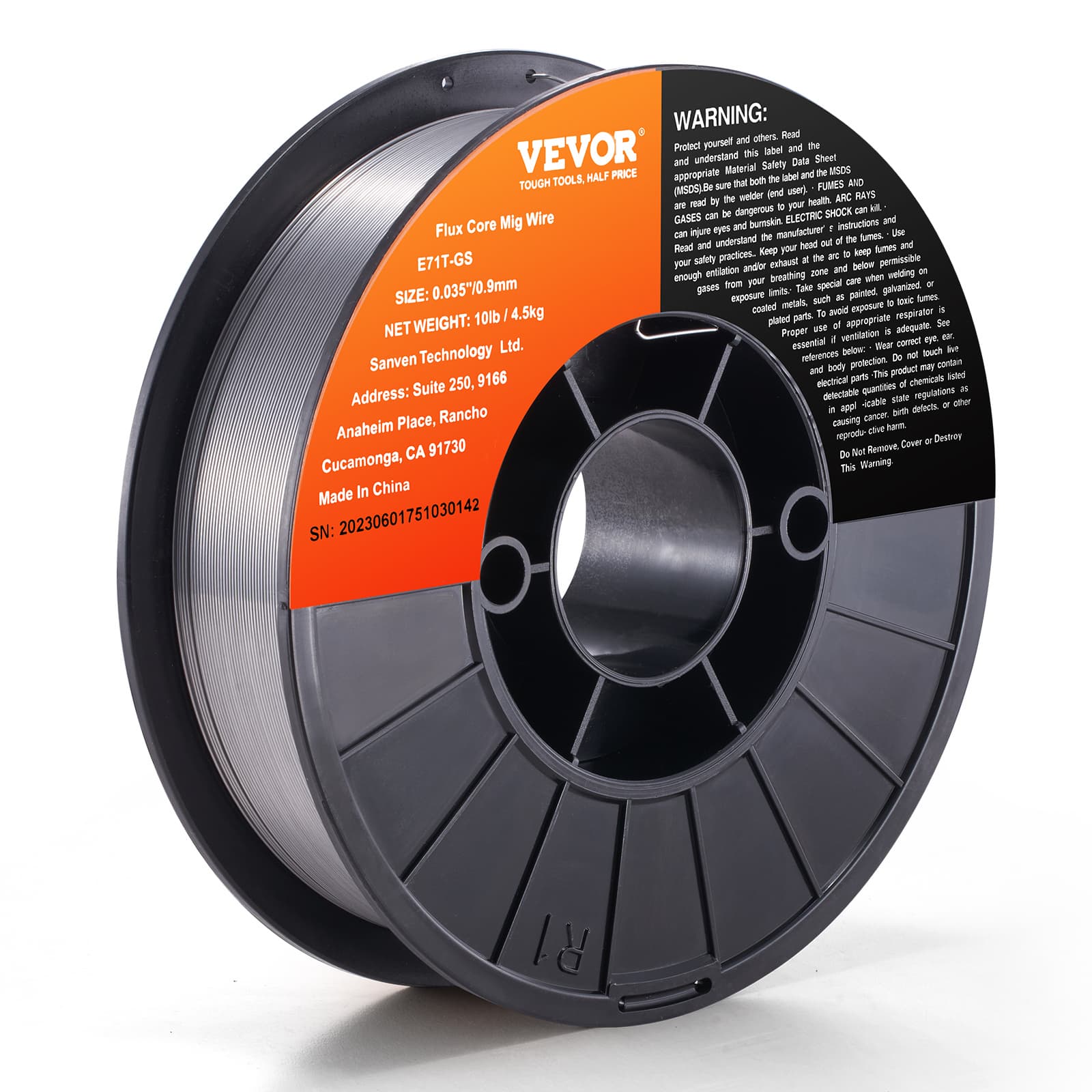 TEMU Vevor Flux Core Mig Welding Wire E71t-gs 0.035" 10lb Gasless Mild Steel Mig Wire
