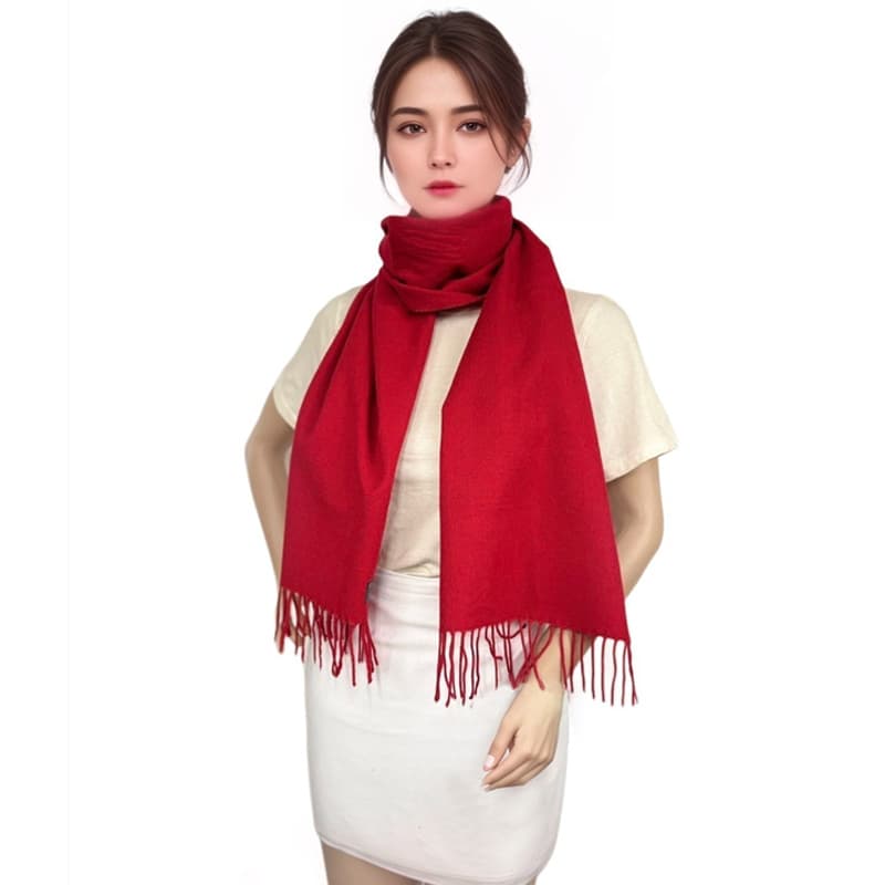 TEMU Cashmere Feel Scarf - With Stylish Fringes, Perfect For Any Season