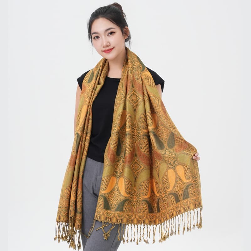 TEMU Exotic Persian Pattern Pashmina Scarf