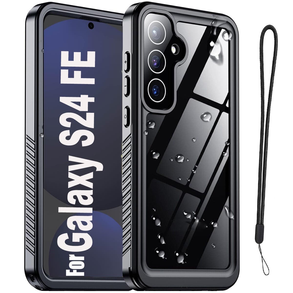 TEMU Szyg Magnetic Waterproof Case For Galaxy S24 Fe Phone Cover Built-in Screen Protector Underwater Dustproof Full Body Shockproof Phone Case Heavy Duty