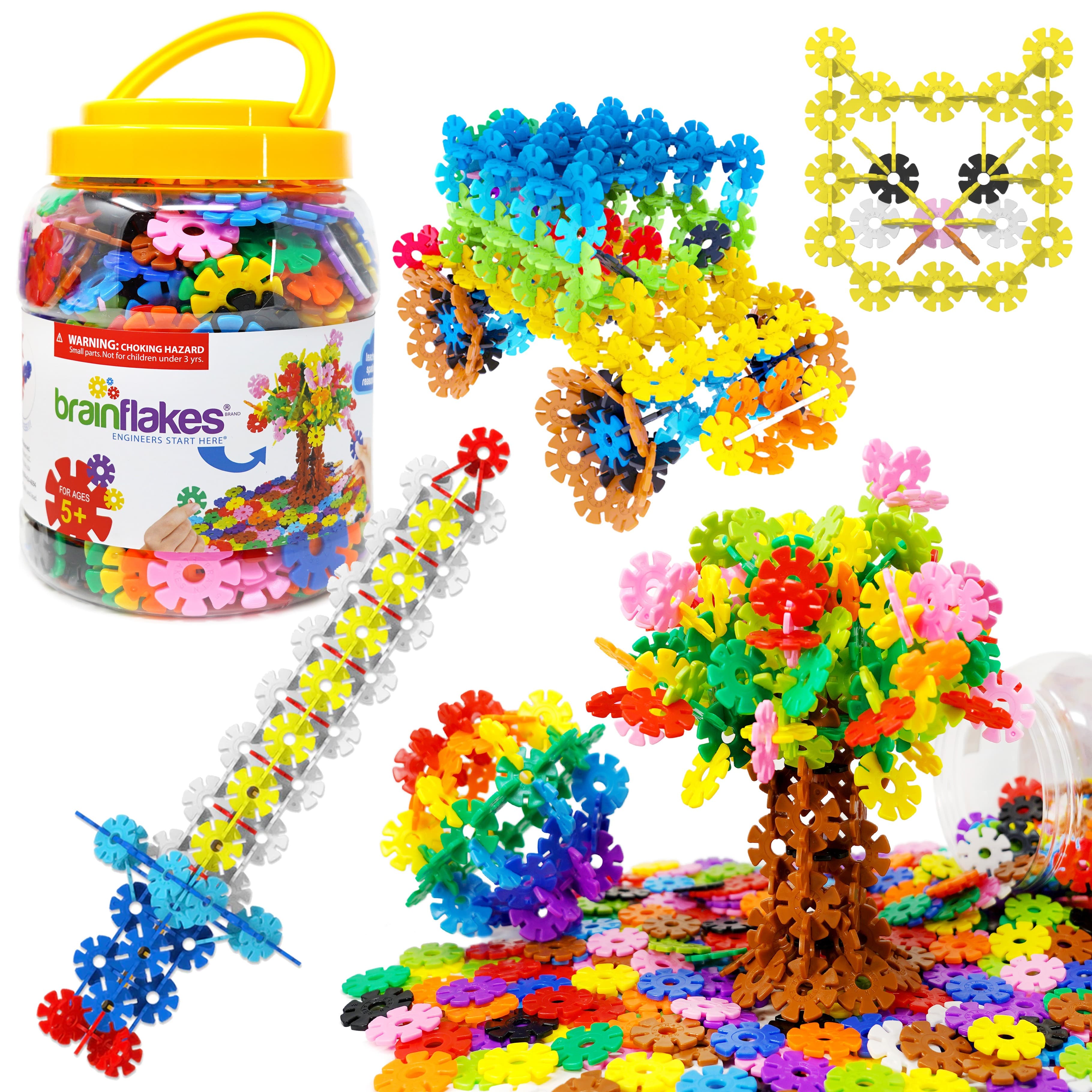 TEMU Brain Flakes 500 Piece Interlocking Plastic Disc Set - A Creative And Educational Alternative To Building Blocks - Tested For Children's Safety - A Great Stem Toy For Boys And Girls!