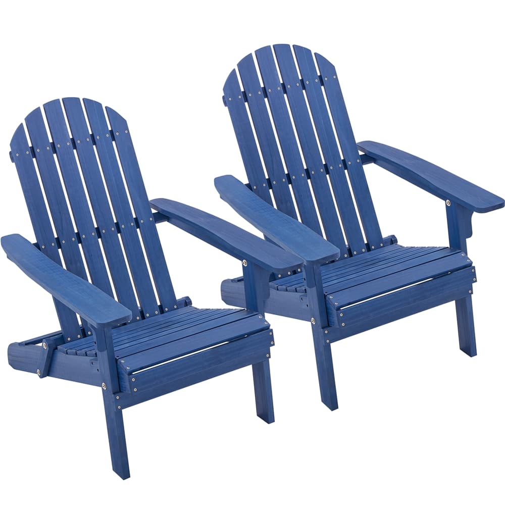 TEMU Halloween 2pcs Folding Adirondack Solid Wood Chair, Patio Chairs, Fire Pit Lounge Chairs For Yard/patio/garden