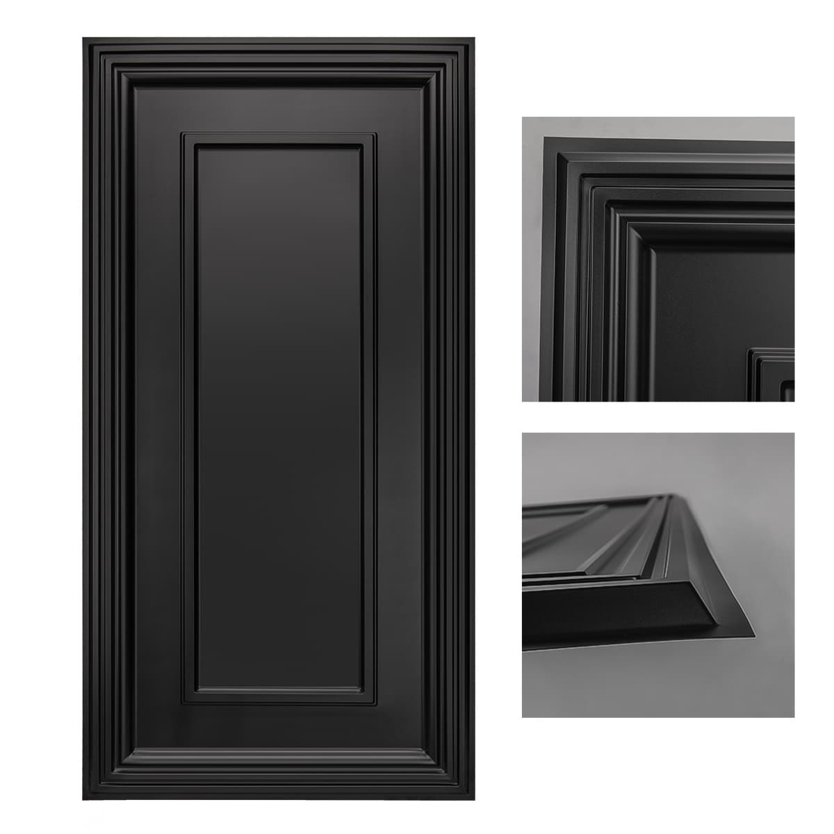 TEMU 24x48in Black Ceiling Tiles (12-pcs) Versatile Wall Panels For Stylish Room Decor And Flooring